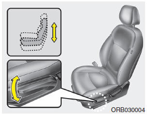 Seat cushion height (for driver’s seat) (if equipped)