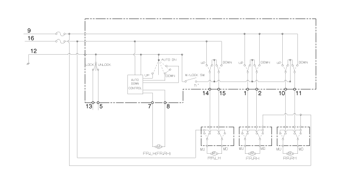 Passenger and Rear Power Window Switch