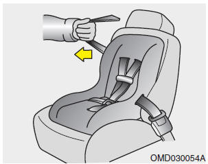 3. Pull the shoulder portion of the seat belt all the way out. When the shoulder