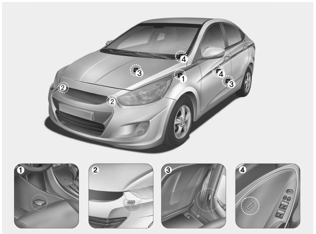 Air bag collision sensors