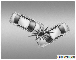 In an angled collision, the force of impact may direct the occupants in a direction