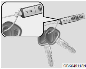 The key code number is stamped on the bar code tag attached to the key set. Should