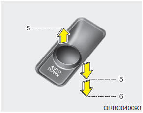 Auto down window (if equipped) (driver’s window)