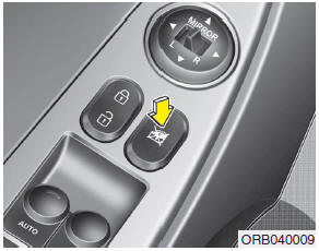 Power window lock button