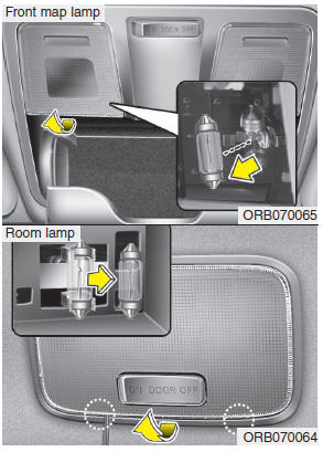 1. Using a flat-blade screwdriver, gently pry the lens from the interior light